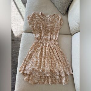 Floral Tan Dress